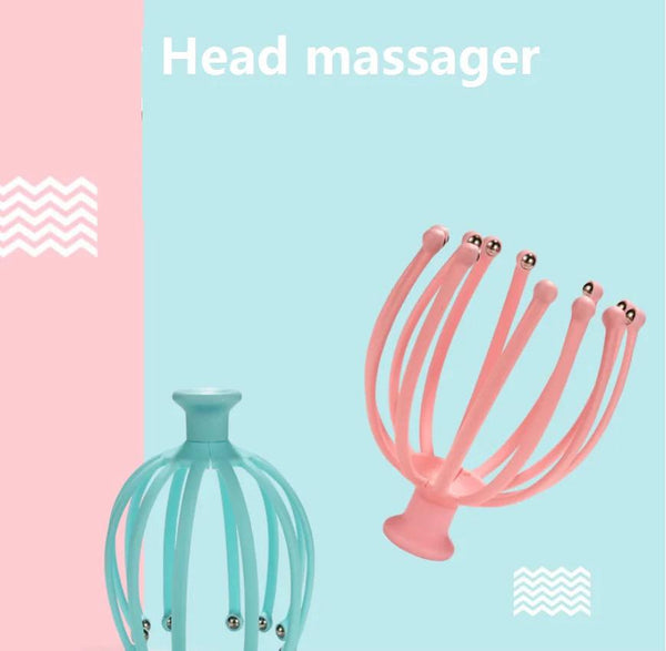 Head massager plastic with RVS iron tips